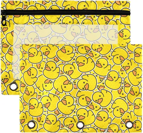 Vista 31 de Estuche para lápices para carpeta de 3 anillos de fútbol americano con cremallera, bolsas de cosméticos transparentes para oficina, universidad