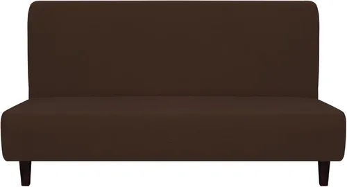Vista 7 de Easy-Going Funda Elástica de Vellón Extensible para Sofá con Spandex Antideslizante, Protector de Muebles Suave y Lavable sin Brazos con Parte Negro