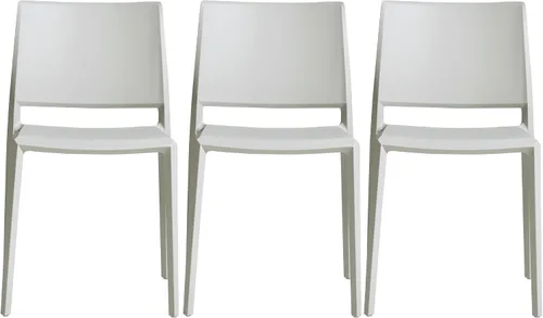 Vista 12 de LESHI Silla de comedor moderna apilable de plástico con respaldo sin brazos para comedor, sala de estar, jardín, patio, balcón, escritorio
