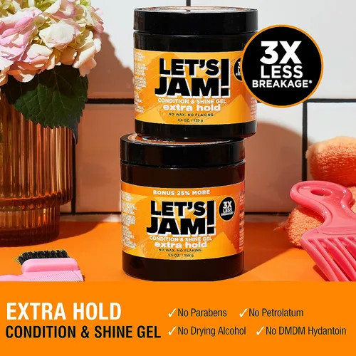 Vista 4 de SoftSheen, Carson Let's Jam gel brillante y acondicionador, permanencia extra, 4.4 onzas