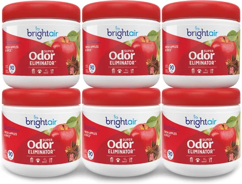 Vista 17 de Bright Air 14 oz. Super eliminador de olores, para espacios medianos, aroma de cítricos frescos, caja de 6, ambientador, aceites esenciales