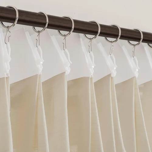 Vista 20 de Cortinas traslúcidas blancas de 96 pulgadas de largo, paneles de cortinas plisadas dobles para ventana, 52 pulgadas de ancho x 96 pulgadas de largo