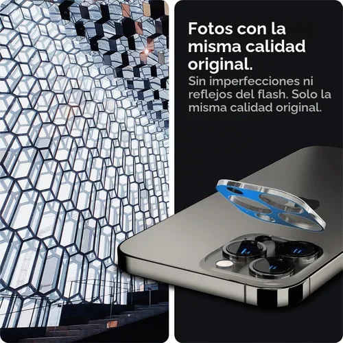 Vista 6 de Spigen Protector de pantalla para lente de cámara [GlasTR Optik] diseñado para iPhone 13 Pro Max (2021) / iPhone 13 Pro (2021) - Transparente