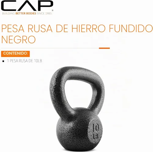 Vista 2 de CAP Barbell Cast Iron Kettlebell - Singles and Sets, Multiple Weight Choices