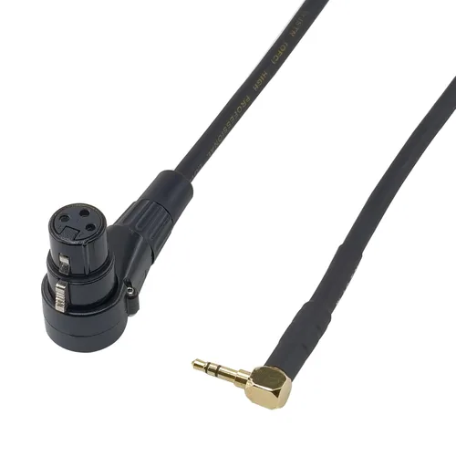 Vista 5 de WJSTN 3-pin Right Angle XLR to 3.5mm Male Adjustable Angle Balanced Stereo Audio Adapter Cable 1 Feet
