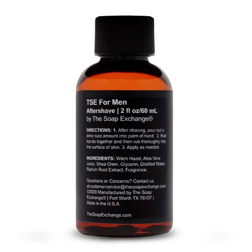 Vista 2 de TSE para hombres calmante para después del afeitado, salvia lavanda, ingredientes naturales para un afeitado saludable. Reduce la quemadura