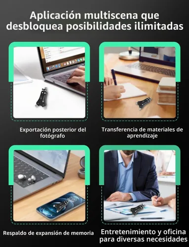Vista 6 de Lector de tarjetas SD 4 en 1 para iPhone que lee ambas memorias SD TF simultáneamente, para cámara de sendero/visor de cámara de juego de caza