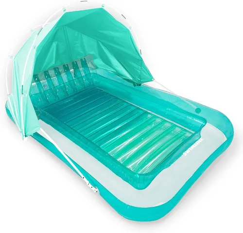 Vista 16 de SWIMLINE Original Suntan Tub Series Classic Inflatable Tanning Float Floating Lounge Personal Tan Pool Hybrid Lounger Adjustable Pillow Fill