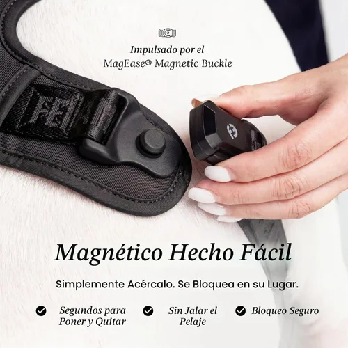 Vista 2 de Fei & Eve Arnés táctico para perro, hebilla magnética MagEase con panel
