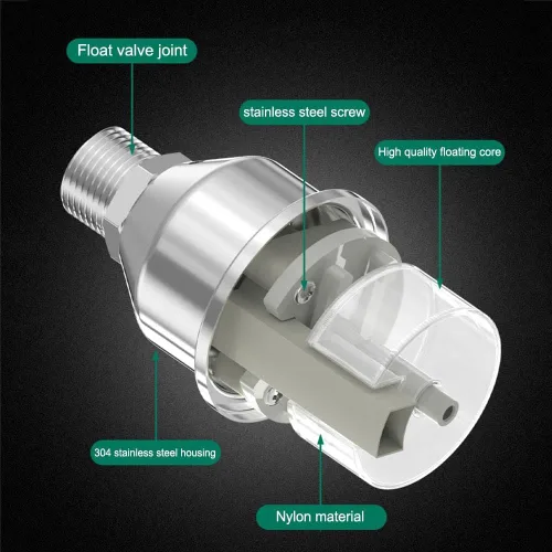 Vista 5 de Válvula de flotador de control de nivel de agua totalmente automática de acero inoxidable 304, válvula de flotador de control de nivel de agua
