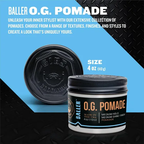 Vista 3 de GIBS O.G. Baller Pomade, Flexible Hold and Medium Shine. Water based, Great for all Styles and Textures