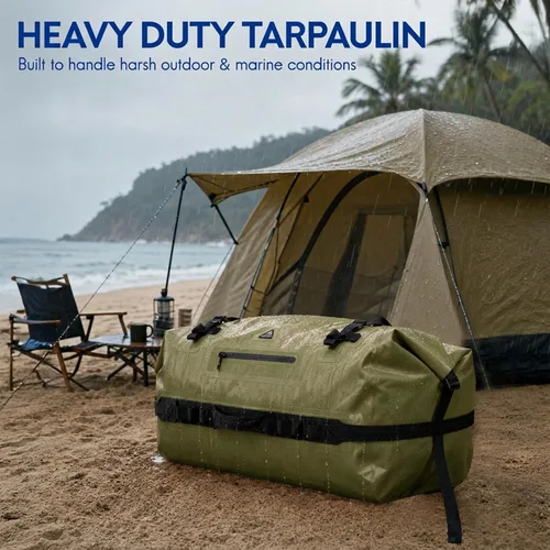 Vista 3 de Haimont Mochila Duffel Grande Impermeable con Parte Superior Enrollable, Bolsa Duffel Seca de Servicio Pesado para Navegación, Viajes, Camping