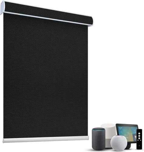 Vista 68 de SmartWings Persianas Motorizadas con Sombras para Ventana Control Remoto Funciona con Thread Apple Homekit Z-Wave Alexa 100% Blackout de Doble Cara