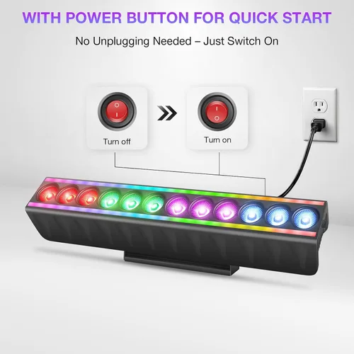Vista 6 de Barra de luz LED para lavado de escenario, paquete de 2: mezcla de colores RGBW de 60 W - Tiras RGB de doble cara - DMX y activado por sonido