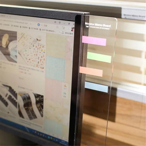 Vista 3 de MINSA Moderna multifunción, panel lateral de acrílico transparente, blocs de notas, tableros de mensajes, tableros adhesivos para pantalla