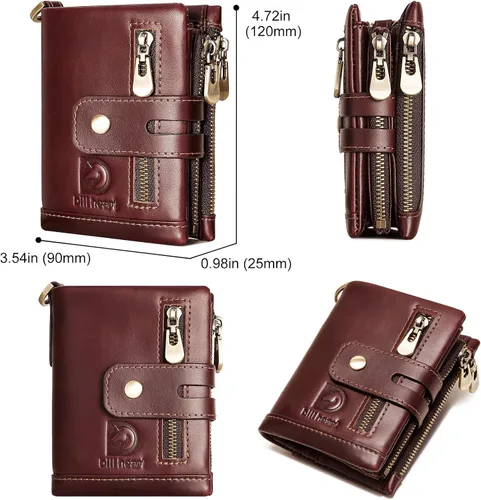 Vista 7 de bill heart Billetera BH0002-Cadena, Marrón claro, Moda