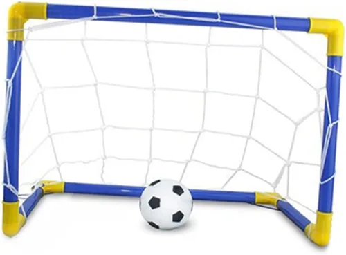 Vista 7 de STOBAZA Mini portería de fútbol plegable portátil para marco de plástico con red de portería para entrenamiento de fútbol en interiores y exteriores