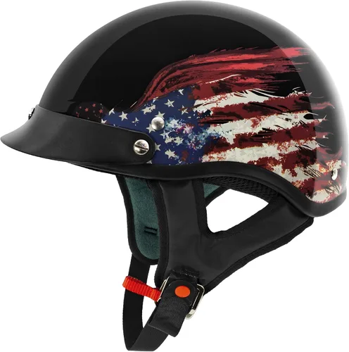 Vista 8 de VCAN Cruiser - Casco de motocicleta sólido, cobertura de media cara