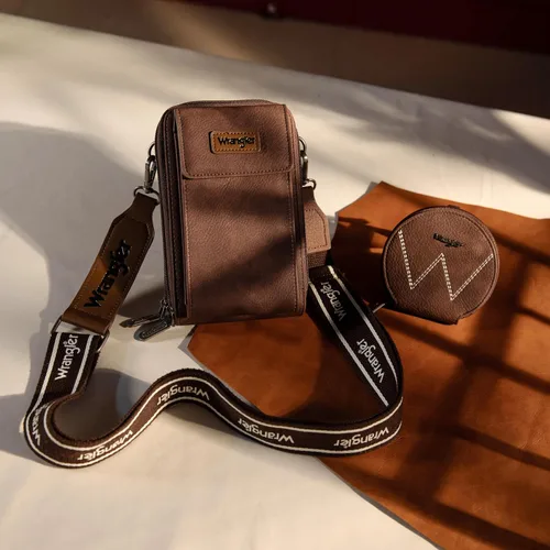 Vista 6 de Wrangler - Bolsas cruzadas para teléfono celular para mujer, monederos con ranuras para tarjetas de crédito