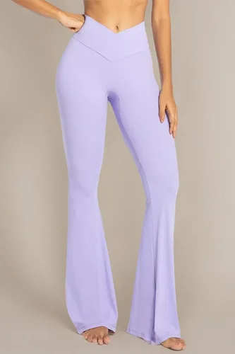 Vista 87 de Sunzel - Leggings acampanados para mujer, con control de abdomen, cintura cruzada y pierna ancha