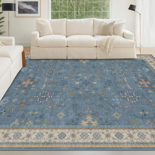 Vista 9 de Hazo Haus – Alfombra pequeña para entrada, cocina o baño, antideslizante con base de goma, resistente a las manchas y a la decoloración, diseño