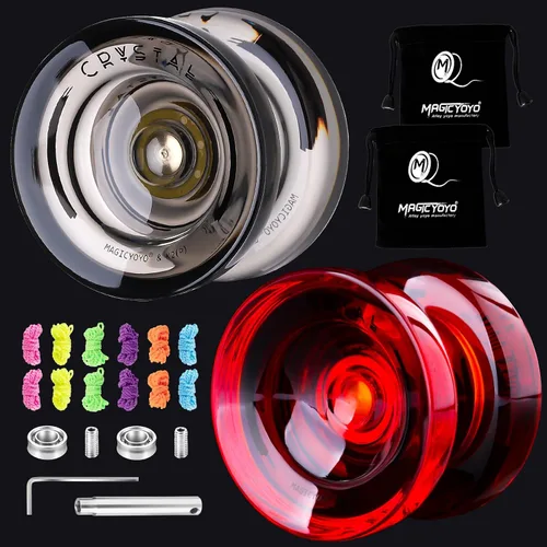Vista 9 de MAGICYOYO K2 Responsive Yoyos para niños de 8 a 12 años, paquete de yoyo profesional de doble función con función de giro de dedo, yoyo profesional