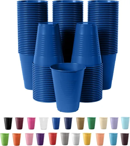 Vista 22 de Party Solids Vasos de plástico negros - 12 onzas, paquete de 100