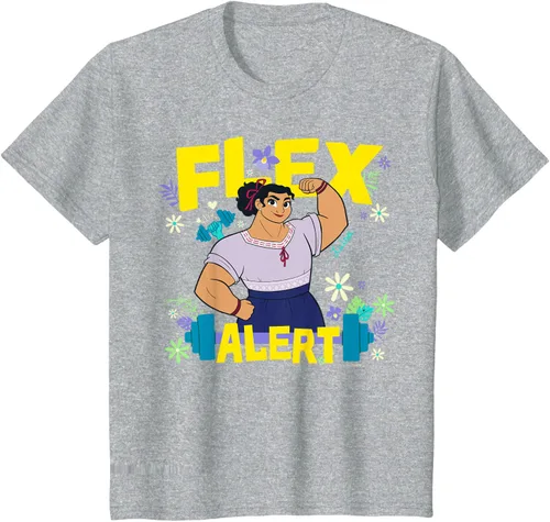 Vista 47 de Disney Encanto Luisa Madrigal Flex Alert Camiseta, Negro
