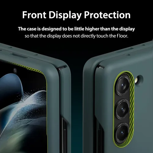 Vista 5 de araree Aero Flex - Funda para Galaxy Z Fold Series con protección de bisagra, carcasa protectora delgada (PC) con protector de bisagra (TPU), Crema