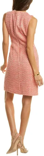 Vista 2 de Karl Lagerfeld Paris Vestido recto de tweed con bolsillos para mujer