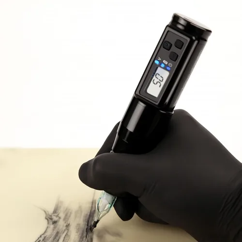 Vista 3 de Dragoart Archer Pistola de tatuaje inalámbrica Máquina de tatuaje inalámbrica 1,500 mAh, motor sin núcleo, pantalla LCD, profundidad de aguja de 0 a