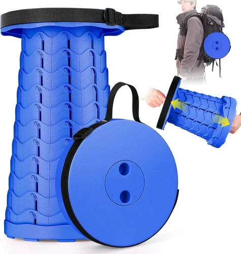 Vista 12 de Qiguet Taburete plegable, silla plegable, silla portátil mejorada con capacidad de carga de 400 libras, taburete portátil para camping, pesca