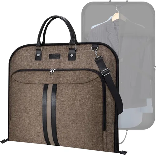 Vista 11 de Bolsa de ropa de viaje BALEINE, bolsa de traje de viaje para hombres, bolsa de ropa de 42'' impermeable para llevar, bolsa de ropa de viaje