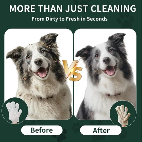 Vista 6 de 50 toallitas para guantes de mascotas para perros y gatos