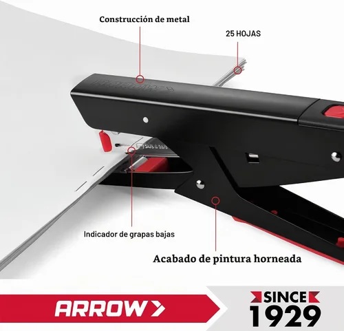 Vista 3 de Juego de grapadoras de alicates de flecha, grapadora manual de metal con 2520 grapas