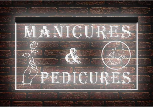 Vista 7 de 160055 Manicuras y pedicuras Cuidado de las uñas Salón de belleza Tienda abierta Decoración del hogar Pantalla LED Luz Neón Letrero