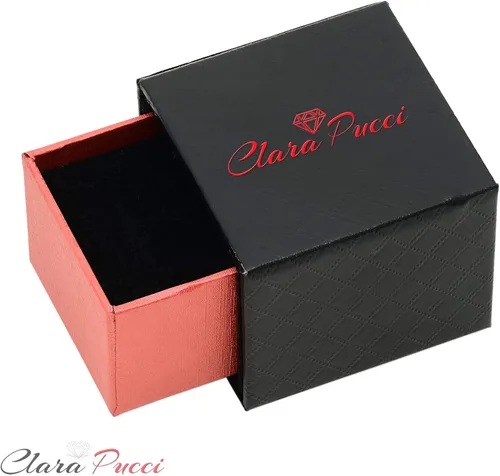 Vista 3 de Clara Pucci 1.6 ct brillante solitario de corte de corazón VVS1 impecable natural granate rojo granate, par de pendientes de tuerca de oro amarillo