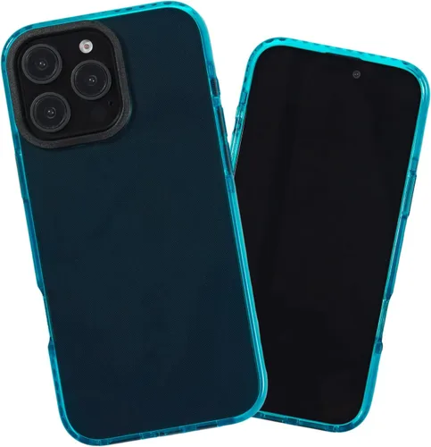 Vista 83 de SteepLab Funda de barrera para iPhone 13, protección de 360 grados que absorbe impactos con bisel elevado y colores llamativos (cielo azul brillante)