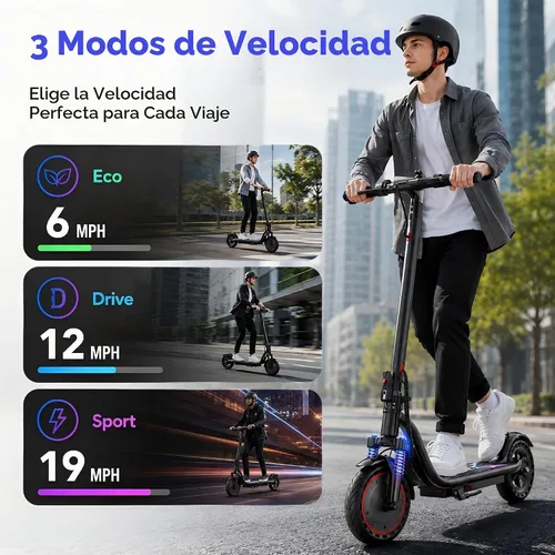 Vista 5 de Electric Scooter, Foldable Lightweight E-Scooter for Adults and Teens Black