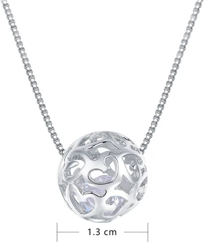 Vista 4 de Collares Merdia 925 de plata esterlina con cadena de esferas y pendiente para mujer dijes