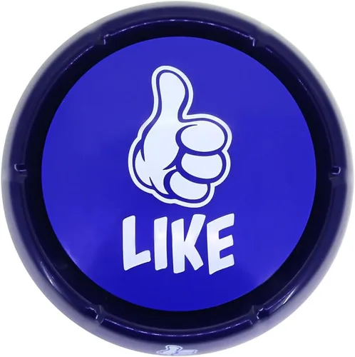 Vista 2 de Talkie Toys Products Botón Me gusta – 8 refranes divertidos – Botón parlante divertido para juegos, curiosidades, regalo político, humor de oficina