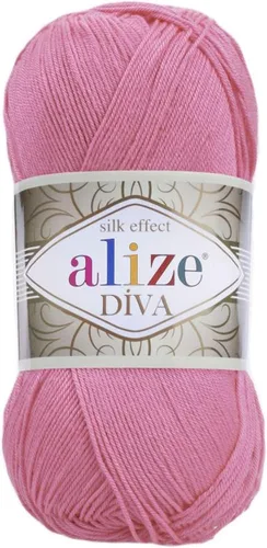 Vista 8 de Alize Diva Silk Effect 100% hilo acrílico de microfibra, 1 madejas de bola de 3.53 oz 383yds color (1 - crema)