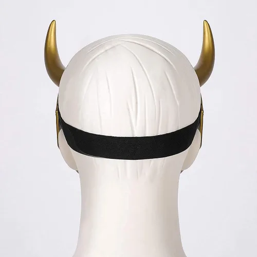 Vista 6 de Casco con cuernos de Loki para cosplay, serie de televisión de Loki 2021, película Thor Ragnarok, corona de Loki, accesorios para disfraces