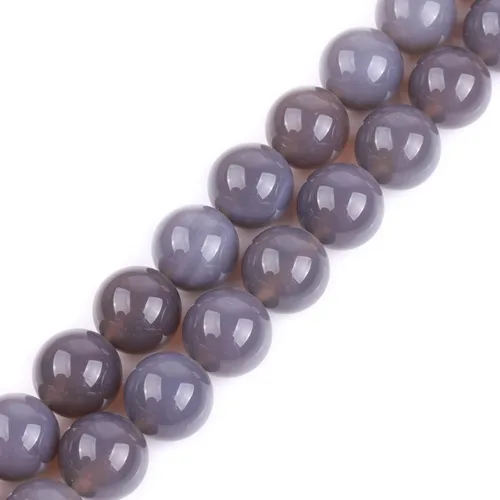 Vista 48 de GEM-Inside Cuentas Sueltas de Piedras Preciosas de Ágata Azul Bandeada Natural de 6mm Cuentas Redondas de Piedra de Energía para Hacer Joyas 15