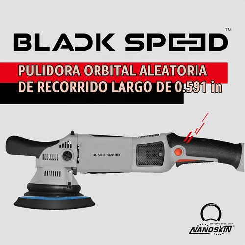Vista 3 de Nanoskin Black Speed Orbital Polisher for Paint Correction, 15mm