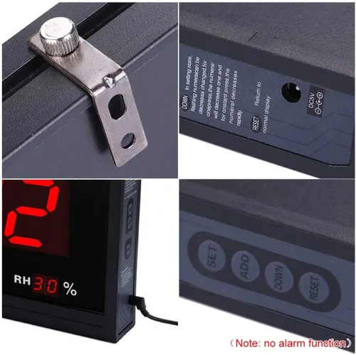 Vista 4 de Rsobl Reloj de pared digital LED de gran tamaño de 21.6 pulgadas, pantalla grande con temperatura interior, fecha y día de la semana, reloj