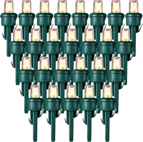 Vista 19 de Honoson 48 bombillas LED de invierno de 0.197 pulgadas de repuesto, gran angular, bombillas LED de invierno, cadena de repuesto, guirnalda de luces