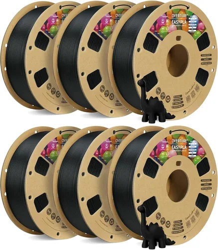 Vista 135 de OVERTURE - Filamento de ácido poliláctico (Easy PLA) para impresora 3D de 1.75 mm, bobina de cartón de 2.2 libras, precisión dimensional +/- 0.02
