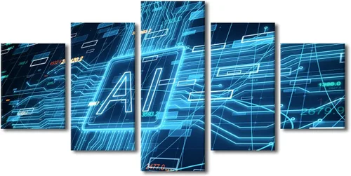 Vista 38 de TUMOVO Arte de pared para oficina C, almacenamiento, imágenes, impresión en lienzo, placa de circuito, tecnología de decoración del hogar, arte