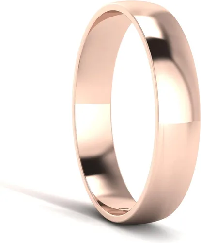 Vista 3 de LANDA JEWEL Anillo de boda unisex de oro macizo de 10 quilates, blanco, rosado y amarillo de 4 mm, cómodo, tradicional, altamente pulido, banda lisa